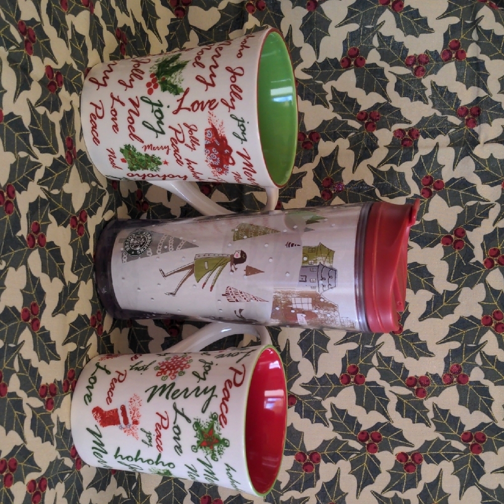 Starbucks Holiday Mugs and Tumbler Set